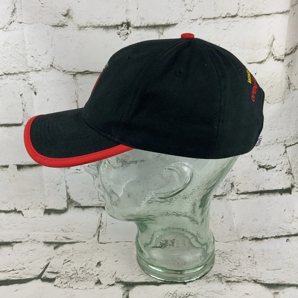 Portland Trailblazers Ball Cap Hat‎ Black Red Strap Back